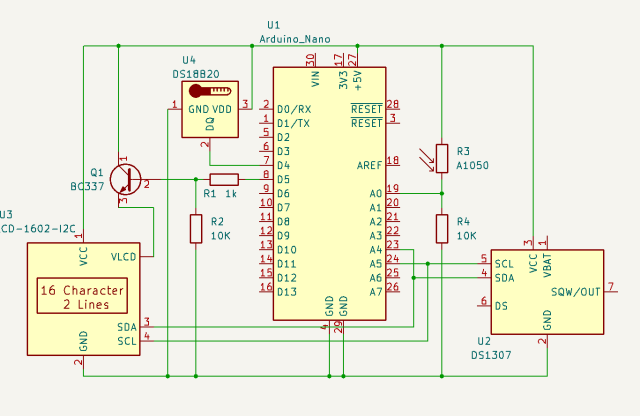 LCD Clock Schematic